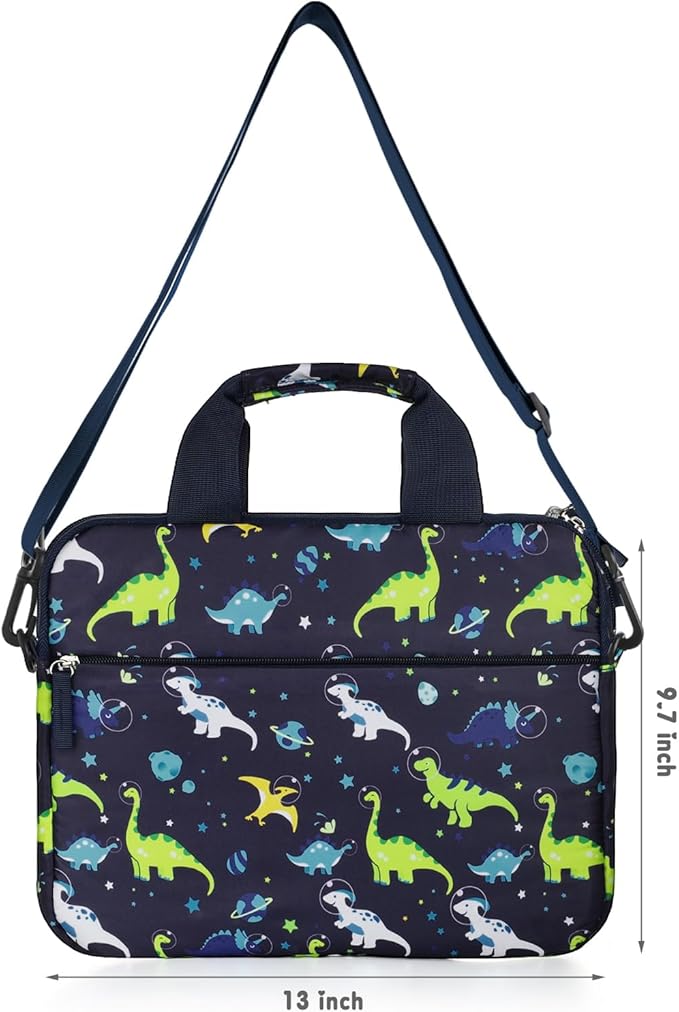 Kids Tablet Bag for Boys Kids Tablet Carrying Case for Fire HD 10 HD 8 Fire 7 Sleeve Bag Kid Kindle Bag iPad Bag for Kid Dinosaur Navy