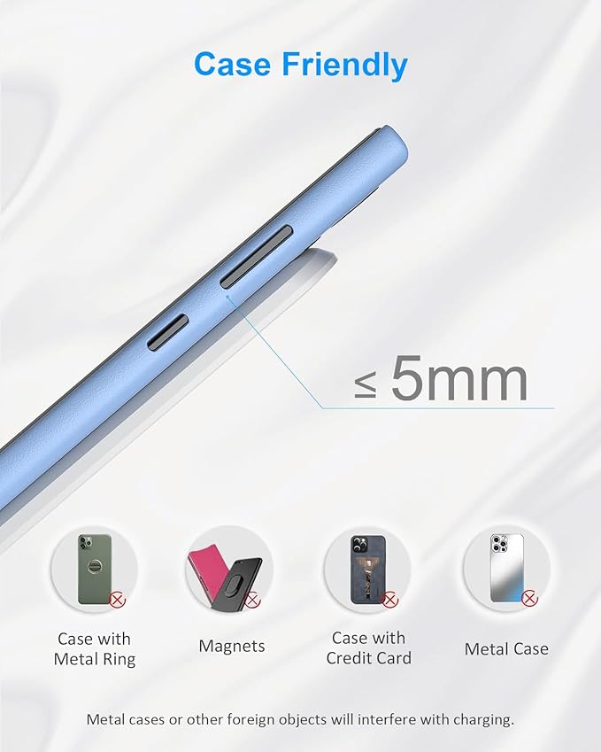NANAMI Fast Wireless Charger 10W Max Wireless Charging Stand with PD20W Adapter Charger Compatible for iPhone 17/17 Air/17 Pro/17 Pro Max/16/15/14/13/12Samsung Galaxy S26/S25/S24/S23/S22/S21/Note 20