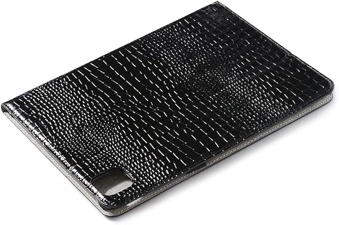 iPad Air 13'' (M4 2026)(M3 2025)(M2 2024) Case iPad Pro-3 4 5 6 (12.9'') Case for Women DMaos Synthetic Crocodile Leather Stand Folio Smart Cover with Pen Holder - Black
