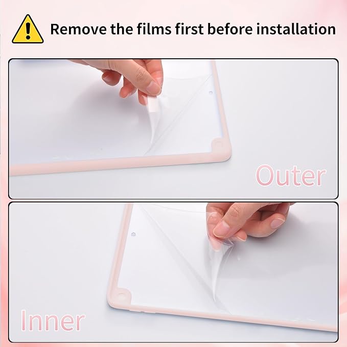 Cute Girls Preppy Case for iPad mini 7 (A17 Pro) 2024/iPad Mini 6 2021 8.3 Inch with Pencil Holder Trifold Stand Pink Leather Girly Cover Clear Back Shell Auto Wake/Sleep