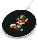 St-Patricks Fox Wireless Charger Anti-Slip Wireless Charging Pad Slim Charger Mat for Men Women
