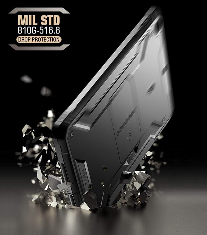 Poetic Revolution Case Designed for iPad 10.2 9th Generation Case Full-Body Rugged Shockproof Protective Cover with Kickstand Built-in Screen Protector Black