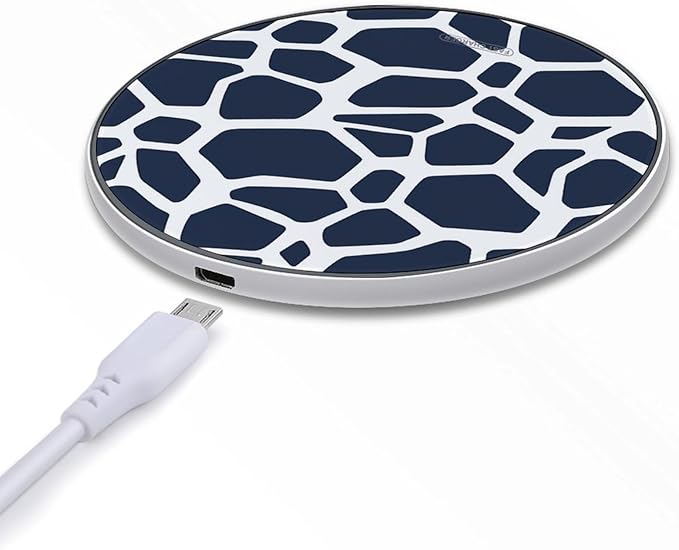 Blue Giraffe Texture Pattern Phone Charger Magnetic Charging Pad Anti-Slip with USB Cable