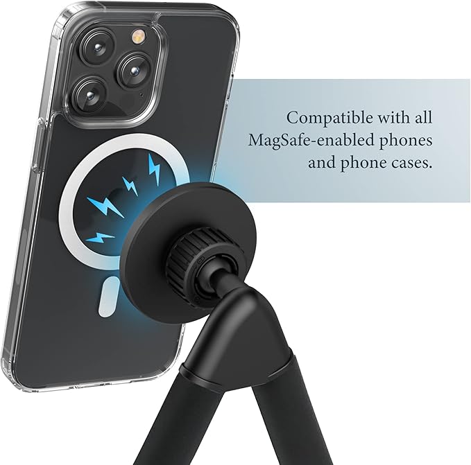 ENCASED Neck Pillow Phone Holder for iPhone - Magnetic Gooseneck Arm Perfect for Laying in Bed/Car/Couch or Travel - Ultra Comfortable Memory Foam for Kids and Adults (Compatible with MagSafe)