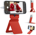 MOFT Phone Stand Magnetic Phone Tripod Stand Stain-Resistant MOVAS Leather &amp Angle Adjustment &amp Strong Magnets Tripod for iPhone 17/16/15/14/13/12 (Included Metal Ring)-Sunset