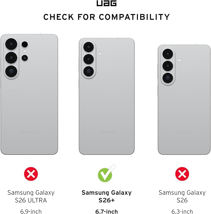 URBAN ARMOR GEAR UAG for Samsung Galaxy S26 Plus 6.7 Glass Shield Screen Protector Anti-fingerprint HD Clarity Shatter Proof Tempered Glass Clear