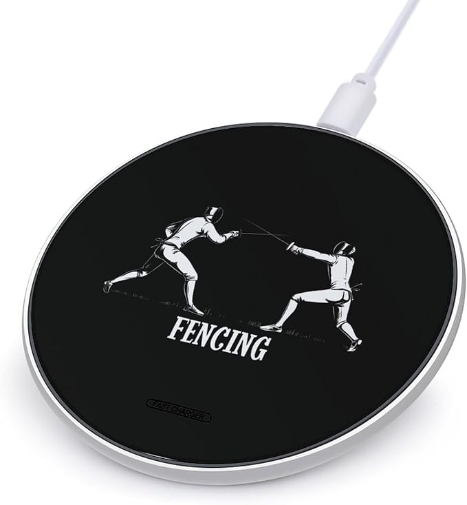Fencing Wireless Charger Anti-Slip Wireless Charging Pad Slim Charger Mat for Men Women