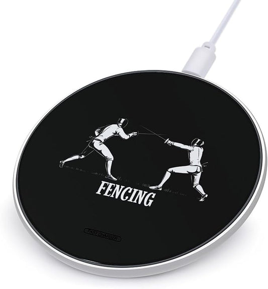 Fencing Wireless Charger Anti-Slip Wireless Charging Pad Slim Charger Mat for Men Women