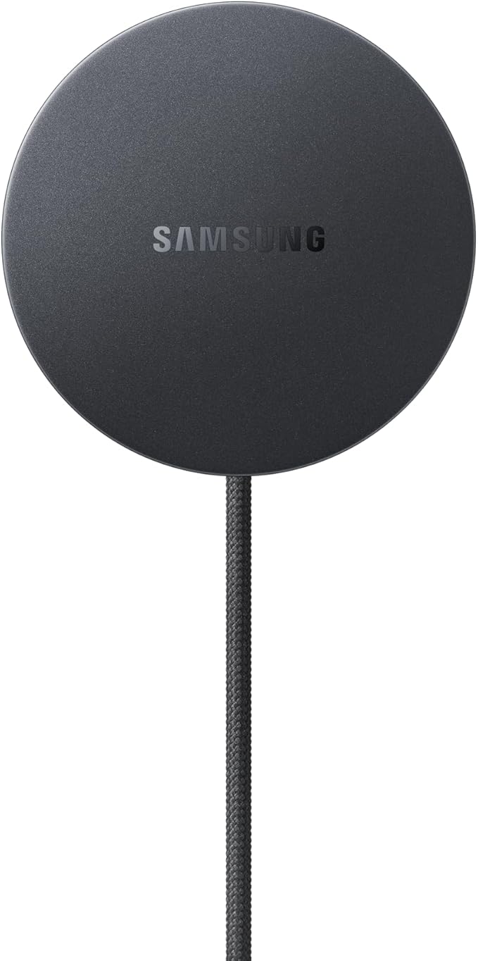 Samsung Galaxy Magnet Wireless Charger Cordless Super Fast Charging Powerful Design Built-in Magnets No-Slip Surface Dark Gray
