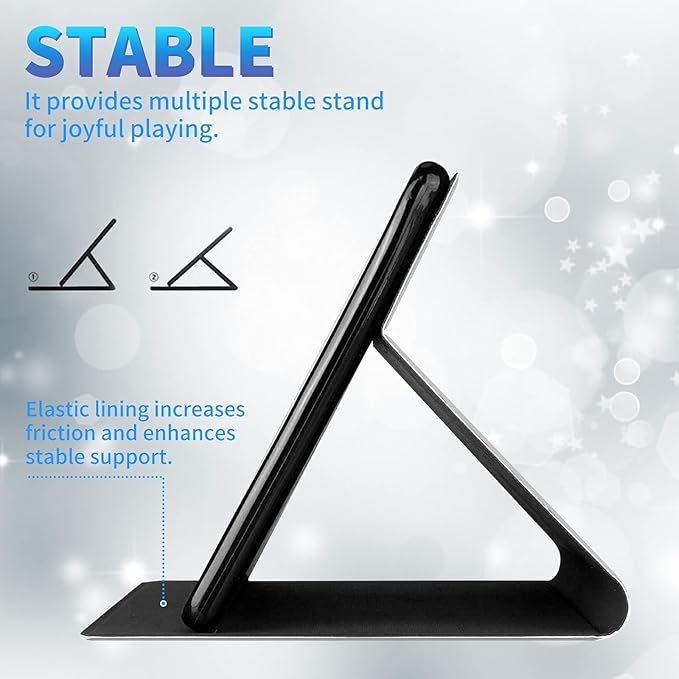 Case for iPad Pro 12.9 6th/5th/4th/3rd Generation 2022/2021/2020/2018 Lightweight TPU Shockproof with Auto Sleep/Wake Cover for 12.9 Inch iPad Pro Black Dog Paw Sparkles