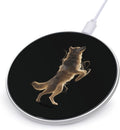 Glowing Wolf Dancing Fast Portable Charger 10W Funny Graphic Phone Charging Pad with USB Cable