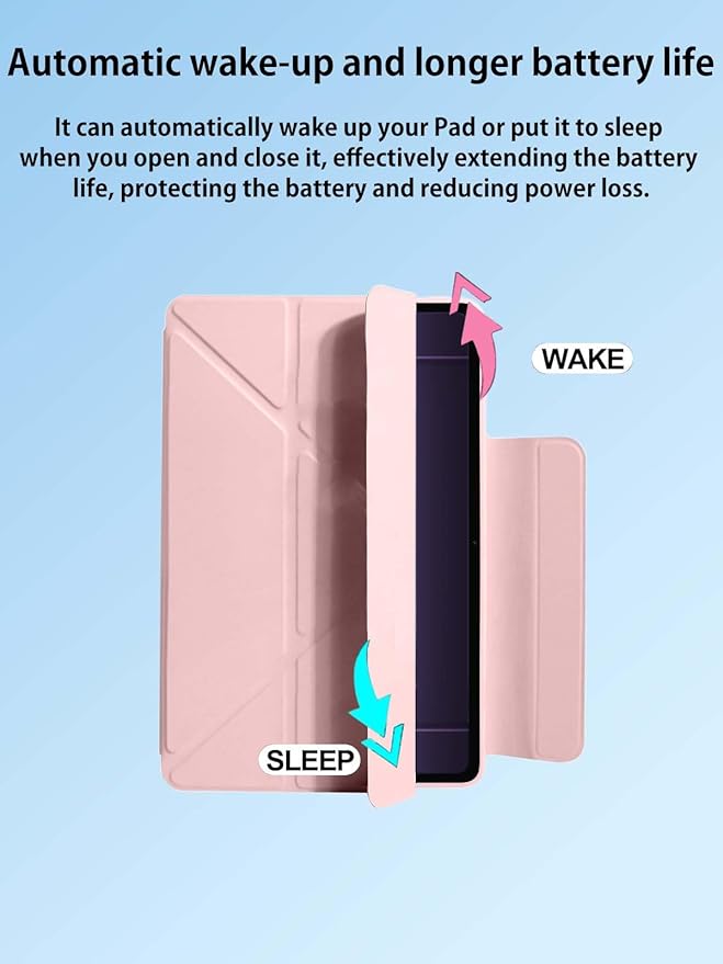 Case for OnePlus Pad 3 Tablet 13.2inchNOUKAJU Tablet Protection CoverAdjustable BracketDrop-ResistantAnti-ScratchProtection Case for OnePlus Pad 3 Tablet(Pink)