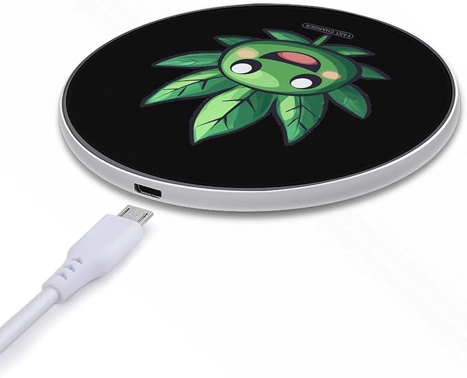 Pot Weed Leaf Wireless Charger Anti-Slip Wireless Charging Pad Slim Charger Mat for Men Women