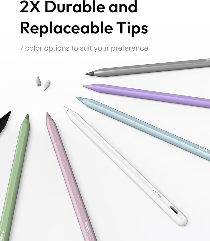 Metapen Pencil A8 for Apple iPad 2018-2026 (2X Faster Charge) Tilt Sensitivity Pixel Precision Stylus Pen for iPad 11/10/9/8/7/6th Gen Pro 12.9/11/13-inch M4 Air 3/4/5/M2/M3 Mini 5/6th Green