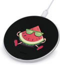 Watermelon Summer Melon with Glasses Wireless Charger Anti-Slip Wireless Charging Pad Slim Charger Mat for Men Women