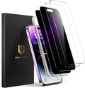 UNBREAKcable 4PCS Screen Protector for iPhone 14 Pro - 2 Privacy Tempered Glass+2 Clear Glass Double Shatterproof [Installation Frame] [9H Hardness] [Case Friendly] Anti-Scratch for iPhone 6.1 inch