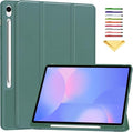 for Galaxy Tab S10 FE Plus Case 13.1 Inch 2025 (Model: SM-X620/X626B) Trifold Stand Cover with S Pen Holder [Auto Wake/Sleep] PU Leather Soft TPU Back Shell for Tab S10 FE+ 13.1 DarkGreen