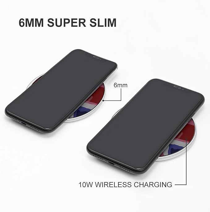 Watercolor British Britain Flag Phone Charger Magnetic Charging Pad Anti-Slip with USB Cable