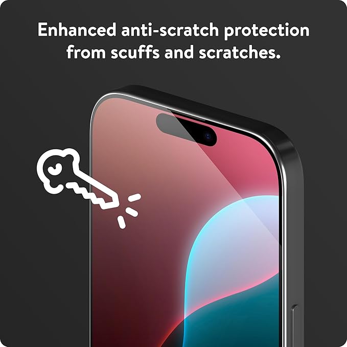 Mous for iPhone 16 Pro Screen Protector - Tempered Glass - 2 Pack - Water and Oil Resistant