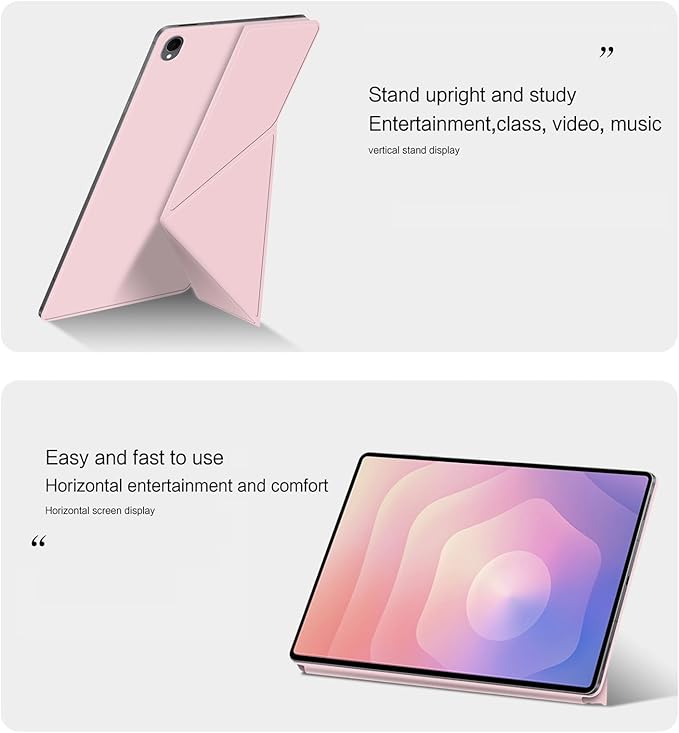 for Samsung Galaxy Tab S11 Case 11 inch Magnetic Attachment | Auto Wake/Sleep | Multi-Viewing Angles | Slim Light Shell Cover | Compatible with Samsung Galaxy Tab S11 | Pink