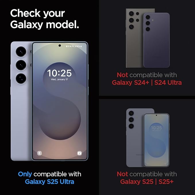 Spigen Tempered Glass Screen Protector [GlasTR EZ FIT - Privacy] Designed for Galaxy S25 Ultra [Case Friendly] - 2 Pack