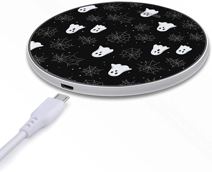 Cute Halloween Wireless Charger Anti-Slip Wireless Charging Pad Slim Charger Mat for Men Women