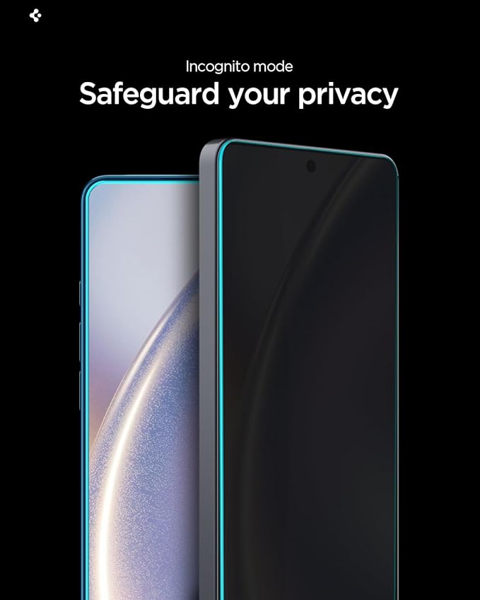 Spigen AluminaCore Tempered Glass Screen Protector [Glas.tR EZ Fit - Privacy] designed for Galaxy S26 Plus [2 Pack] 10H+ Hardness Aluminum-Enhanced Durability
