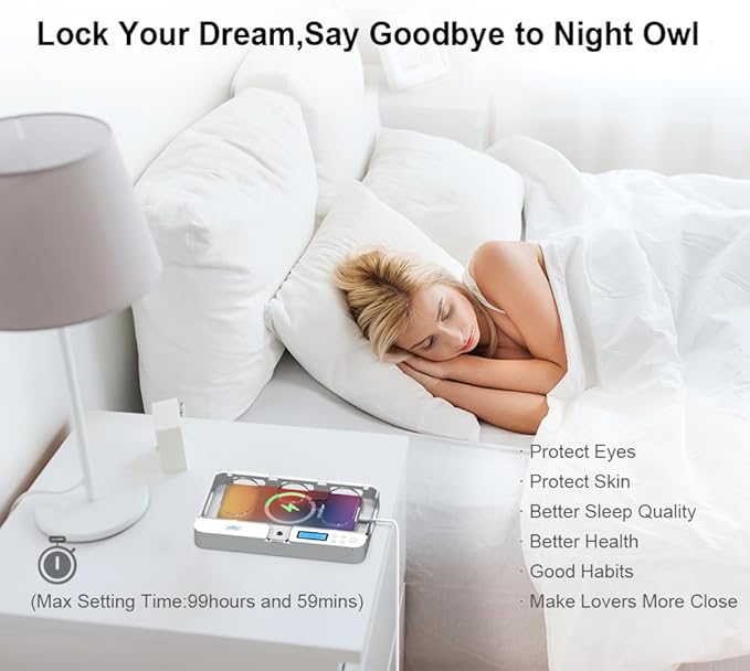 ySky Portable Phone Lock Box with Timer for iPhone and Android Phones Self-Control Timed Phone Jail Locker to Help KidsStudents Adults Focus Back Unplug from Phones Boost Your Mental Wellness