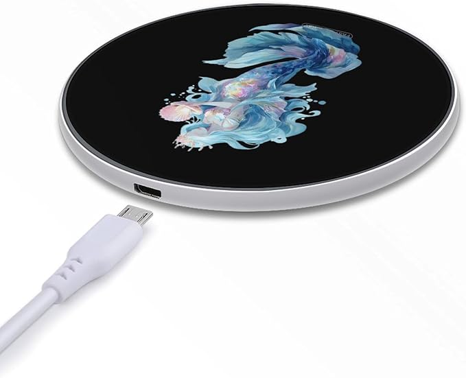 Magical Mermaid Fast Portable Charger 10W Funny Graphic Phone Charging Pad with USB Cable