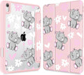 May Chen Slim Case for iPad mini 7 (A17 Pro 7th Generation) 2024 / iPad mini 6 (6th Gen) 8.3 Inch [Built-in Pencil Holder] Shockproof Cover Clear Clear Back Shell Auto Wake/Sleep Cute Elephant