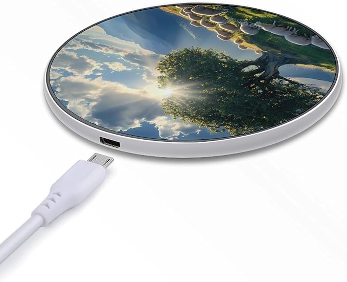 Mountain Landscape Sheeps Christian Wireless Charger Anti-Slip Wireless Charging Pad Slim Charger Mat for Men Women
