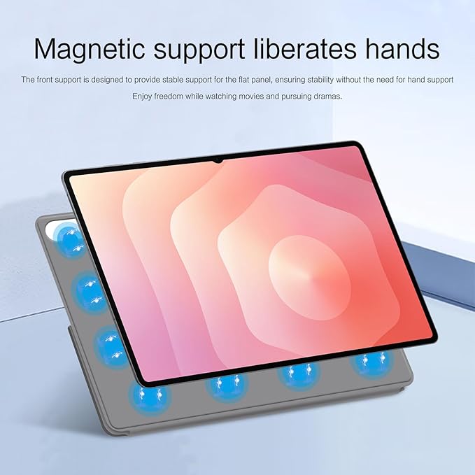 for Samsung Galaxy Tab S11 Ultra Case 14.6 inch Magnetic Attachment | Auto Wake/Sleep | Multi-Viewing Angles | Slim Light Shell Cover | Compatible with Samsung Galaxy Tab S11 Ultra | Grey