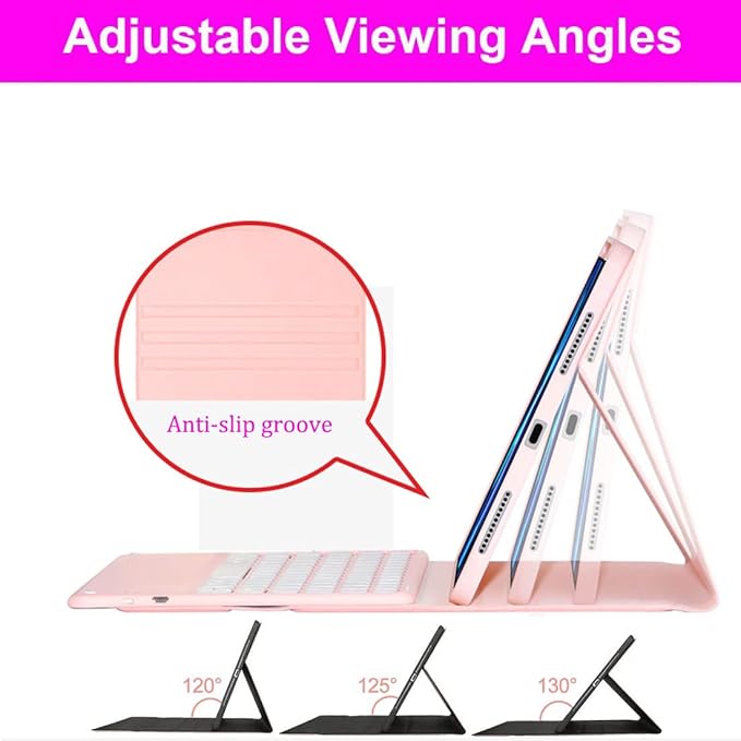 Keyboard Case for Samsung Galaxy Tab S10+ Plus/ S9 Plus/S9 FE+/ S9+/ S8+ Plus/S7+ Plus/S7 FE 12.4 Inch with S Pen Holder Backlit Smart Bluetooth Keyboard case Cover Purple