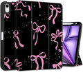 DONGKE for iPad Air 11 Inch Case M4 2026 / M3 2025 / M2 2024 &amp iPad Air 5th 2022 / 4th Gen 2020 10.9 Inch Ultra Thin Soft TPU Back Cover with Pencil Holder Support Auto Wake/Sleep Bows &amp Sta