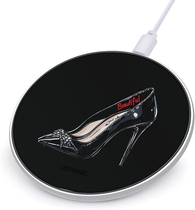 Beautiful High Heels Wireless Charger Anti-Slip Wireless Charging Pad Slim Charger Mat for Men Women