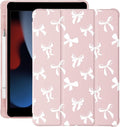 Cute Kawaii Bow for iPad Pro 11 Inch Case (M5/M4) 2025/2024 with Pencil Holder Auto Sleep/Wake Pink Leather Soft TPU Back Cover