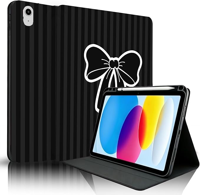 Black Striped-Black Bow