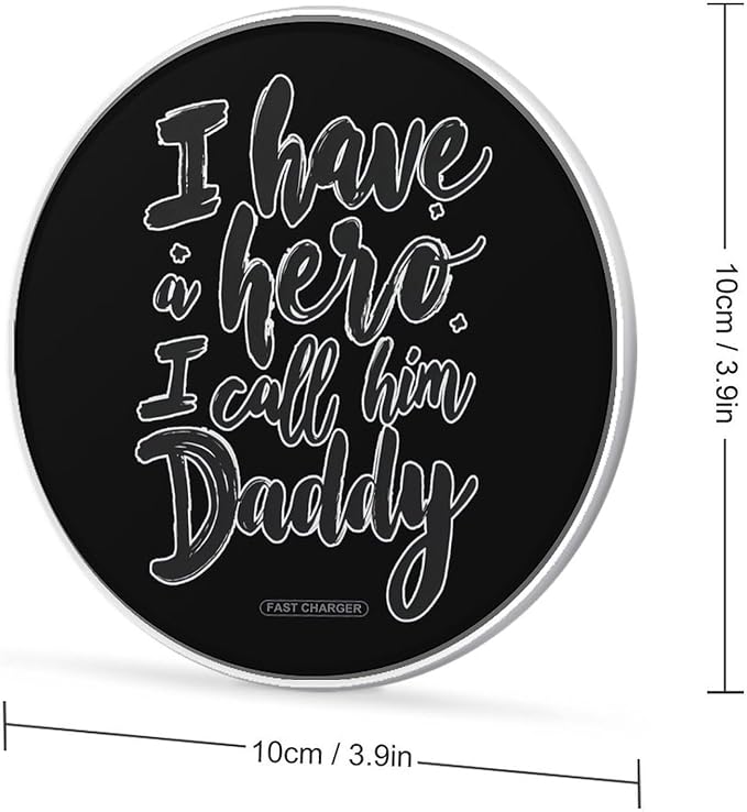 I Have A Hero I Call Him Daddy Phone Charger Magnetic Charging Pad Anti-Slip with USB Cable