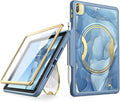 Clayco Nebula Case for iPad 9th/8th/7th Generation Case 10.2 Inch 2021/2020/2019 Multi-Angle Viewing Full Body Stand Cover for iPad 10.2 with Built-in Screen Protector &amp Pencil Holder Ocean