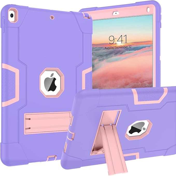 BENTOBEN for iPad Air 3rd Generation Case iPad Pro 10.5 2017 Case 3 Layers Heavy Duty Rugged Shockproof Kickstand Protective Tablet Cover for iPad Air 3 10.5 2019 /iPad Pro 10.5Purple/Rose Gold