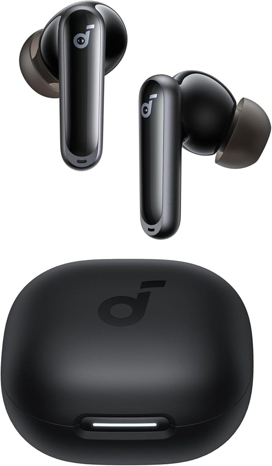 Soundcore P40i by Anker Noise Cancelling Wireless Earbuds Adaptive Noise Cancelling to Environments Heavy Bass 60H Playtime 2-in-1 Case and Phone Stand IPX5 Wireless Charging Bluetooth 5.3