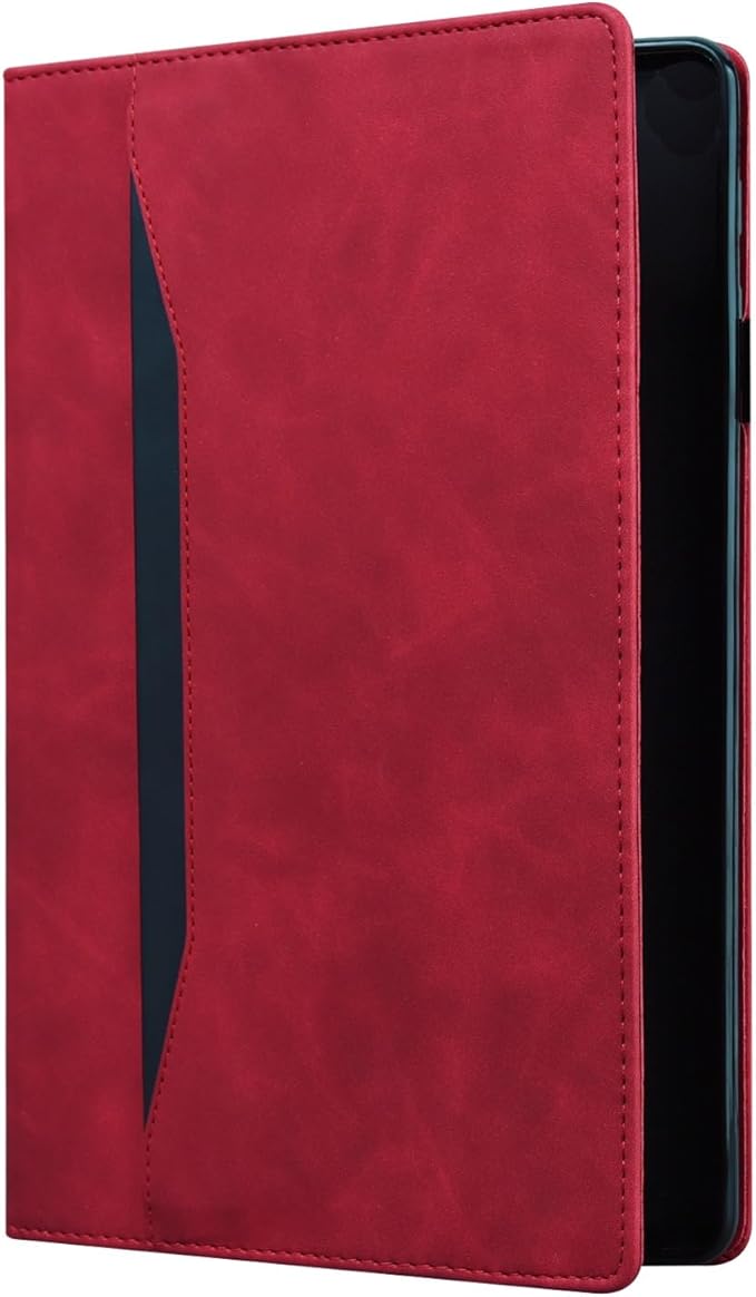 for Samsung Galaxy Tab S10 FE+ / S10 FE Plus 13.1 Inch X620 / X626B Tablet PC Case Bracket Type Adjustable Fixing Strap Card Slot Tablet Cases(Vermelho)