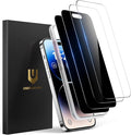 UNBREAKcable 4PCS Screen Protector for iPhone 14 Pro Max - 2 Privacy Tempered Glass+2 Clear Glass Double Shatterproof [Installation Frame] [9H Hardness] [Case Friendly] Anti-Scratch iPhone 6.7 inch