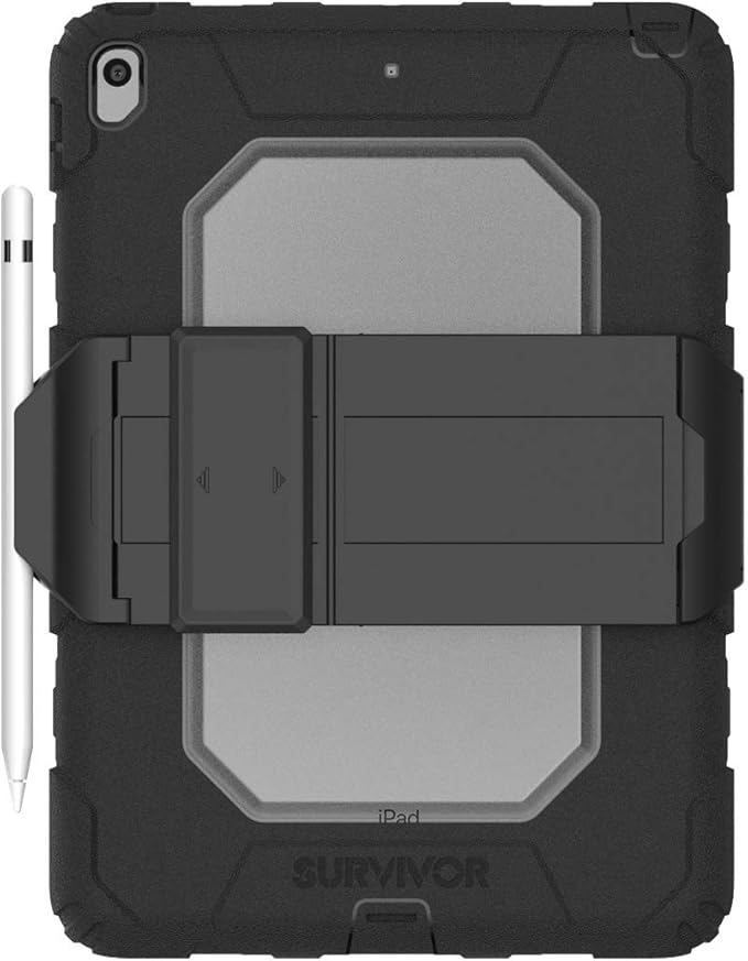 Griffin Survivor All-Terrain - Protective case for Tablet - Rugged - Silicone Polycarbonate - Black Clear - for Apple 10.5-inch iPad Air (3rd Generation)