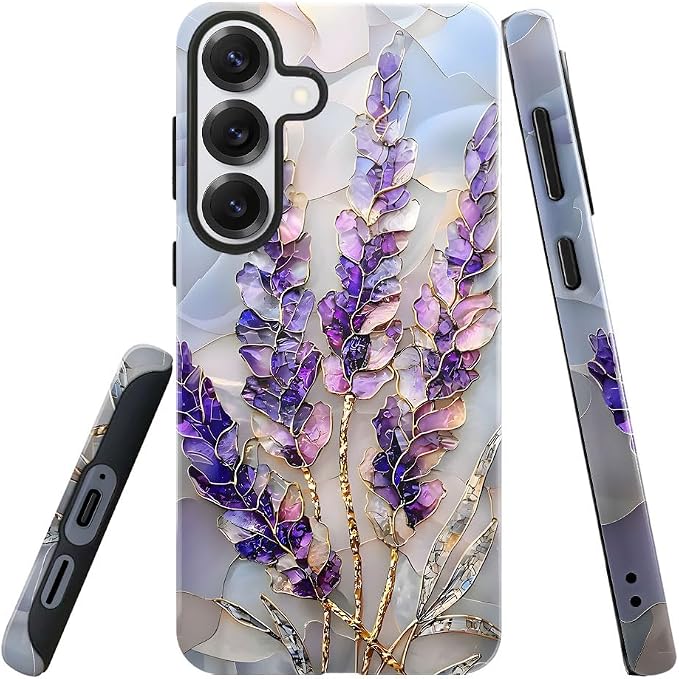 Lavender Stained Glass Purple Floral
