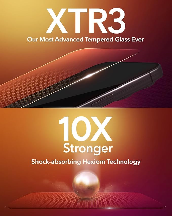 ZAGG Glass XTR3 Google Pixel 9 / Pixel 9 Pro Screen Protector - 10X Stronger with Recycled Glass Enhanced Eyesafe Blue Light Filter Anti-Reflective Easy Installation