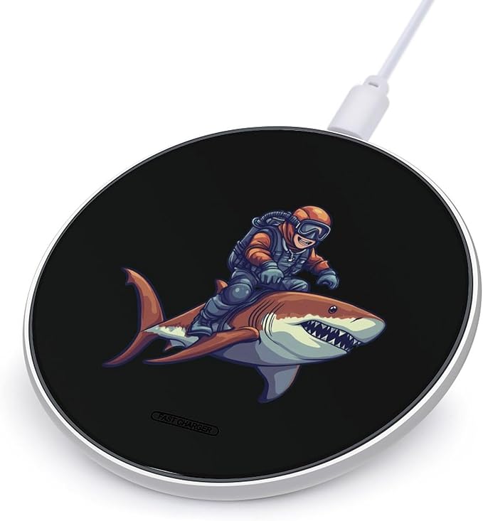 Divershark Wireless Charger Anti-Slip Wireless Charging Pad Slim Charger Mat for Men Women