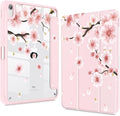Teryeefi for iPad (A16) 11th Generation Case 11 Inch 2025 Release for iPad 10th Generation 10.9 Inch 2022 Protective Shell with Pencil Holder TPU+Crystal Hard Back CoverCherry Blossoms