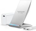 NANAMI Fast Wireless Charger Charging Stand[with 20W PD Adapter] 7.5W Compatible with iPhone 17/17 Air/16/15/14/13/12 10W for Samsung Galaxy S26/S26+/S26 Ultra/S25/S25 Ultra/S24/S23/S22/S21/S20