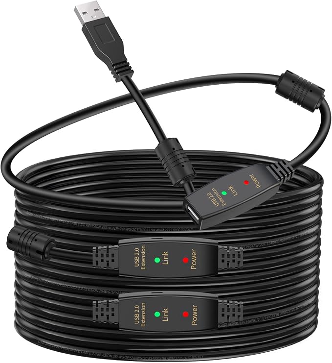 USB 2.0 Extension Cable Black